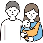 Couple Holding A Baby SVG Icon